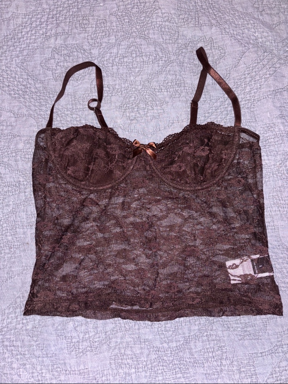 Brown Lace Corset Top